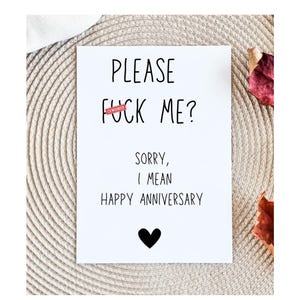 Anniversary Card For Boyfriend, Anniversary Card for Husband, Anniversary Card For Him, Love Card For Husband, Funny Anniversary Gifts