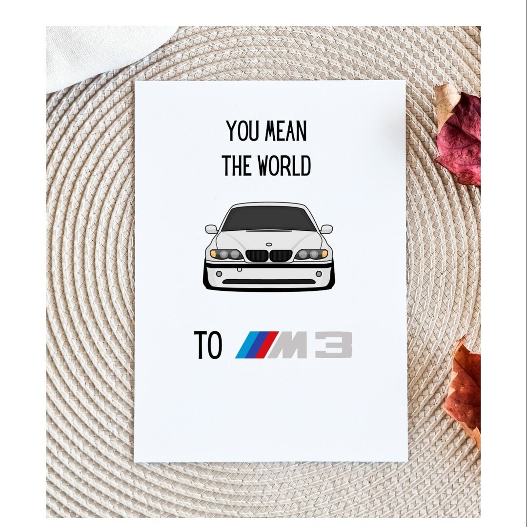 Love, You Mean the World to Me BMW Card Car Punny Valentines Day ...