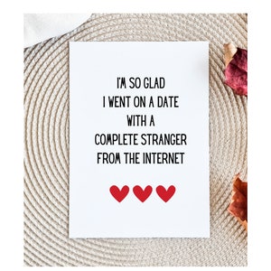 I'm so glad I met a stranger  Valentine's Day Card | Witty Anniversary Card | Dirty love Cards | Card For Him | Card For Husband