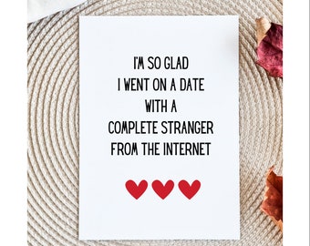 I'm so glad I met a stranger  Valentine's Day Card | Witty Anniversary Card | Dirty love Cards | Card For Him | Card For Husband