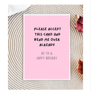 Funny Birthday Card for husband, Dirty Birthday Card, Birthday Card for Husband, Birthday Card for Boyfriend, Raunchy Birthday Card