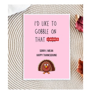 Dirty Thanksgiving Card for Husband | Husband thanksgiving Card | Raunchy thanksgiving Card | thanksgiving Card for Boyfriend | thanksgiving