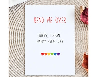 Lesbian Card, Pride Day Card, Gay Love Greeting, LGBTQ Anniversary Card, Rainbow Pride Humor, Love You Card, Funny Gay Pride Card