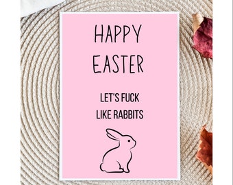 Dirty Easter Funny Adult Easter Card | Dirty Spring Holiday Card Easter Candy For Husband For Wife For Boyfriend For Girlfriend FWB Card