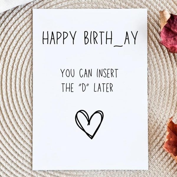 Tarjeta de cumpleaños divertida para el marido - Tarjeta picante para él, regalo perfecto para el novio, ¡felicitaciones y deseos de cumpleaños con humor!