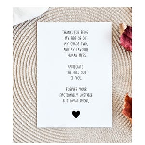 Funny card for a friend, humor cards, friendship card, Birthday Card,Anniversary Cards, friendiversary, friend anniversary, best friend gift