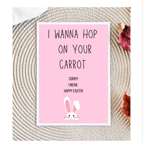 Dirty Easter Funny Adult Easter Card | Dirty Spring Holiday Card Easter Candy For Husband For Wife For Boyfriend For Girlfriend FWB Card