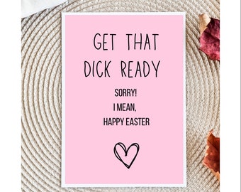 Dirty Easter Funny Adult Easter Card | Dirty Spring Holiday Card Easter Candy For Husband For Wife For Boyfriend For Girlfriend FWB Card