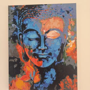 Painting of Buddha handpainted acrylic on canvas