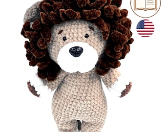 Lion Luan Crochet Pattern – Amigurumi Lion PDF – Beginner Friendly Plush Toy Tutorial – German PDF