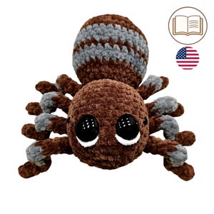 Cute Pastel or Halloween Crochet Spider – Instant PDF Download, ENGLISH Amigurumi Pattern for Beginners