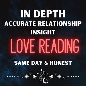 Love Tarot Reading/Relationship Tarot, Psychic Love Reading, In-Depth Love Reading, Twin Flame Reading, Soulmate Tarot, Honest Love Guidance