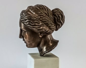 Bronze head of the goddess Aphrodite