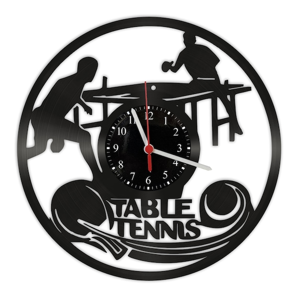 Horloge murale disque vinyle - Tennis de table Tablet Tennis