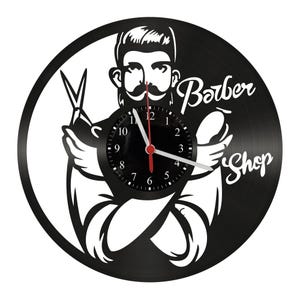 Vinyl Record Wall Clock - Barber Shop Hairdresser