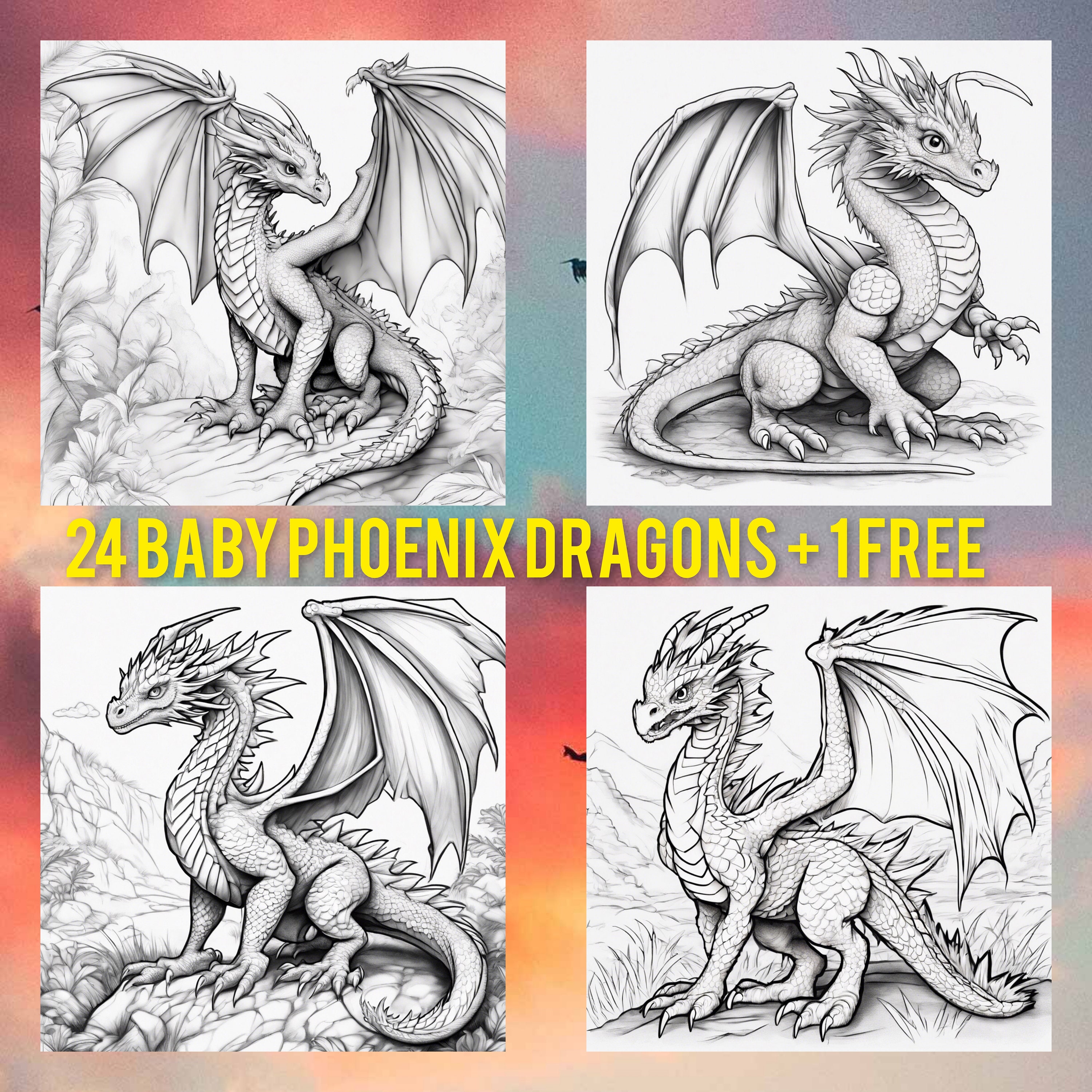 24 Adorable Baby Phoenix Dragon Coloring Pages - Perfect Fun for Kids ...