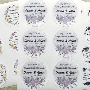 Stickers commémoratifs personnalisés Stickers coings personnalisés pour la retraite Stickers ronds Stickers anniversaire pour mariage et baby shower