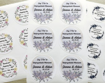 Custom Memorial Stickers Personalized Quinces Stickers for Retirement Stickers Round Stickers Birthday Stickers for Wedding & Bridal Shower