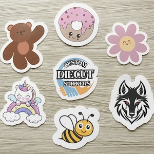 Autocollants personnalisés en vinyle | Stickers découpés | Stickers professionnels personnalisés | Autocollants en vrac | Autocollants à découper | Livraison gratuite