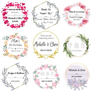 Étiquettes personnalisées | Stickers personnalisés | Anniversaire | Fête | Mariage | Baby Shower | Entreprise | Douche nuptiale | Faveur | Stickers personnalisés