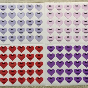Custom Date Labels | Heart Shape Personalized Date Labels | Waterproof Stickers | for Baby Bottles and Breast Milk | Food Storage Containers