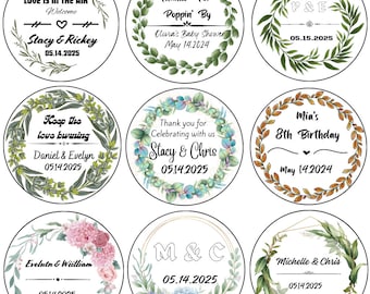 Custom Stickers Birthday Personalized Party Stickers Baby Shower Stickers Wedding Stickers Bridal Shower Stickers Business Logo Stickers