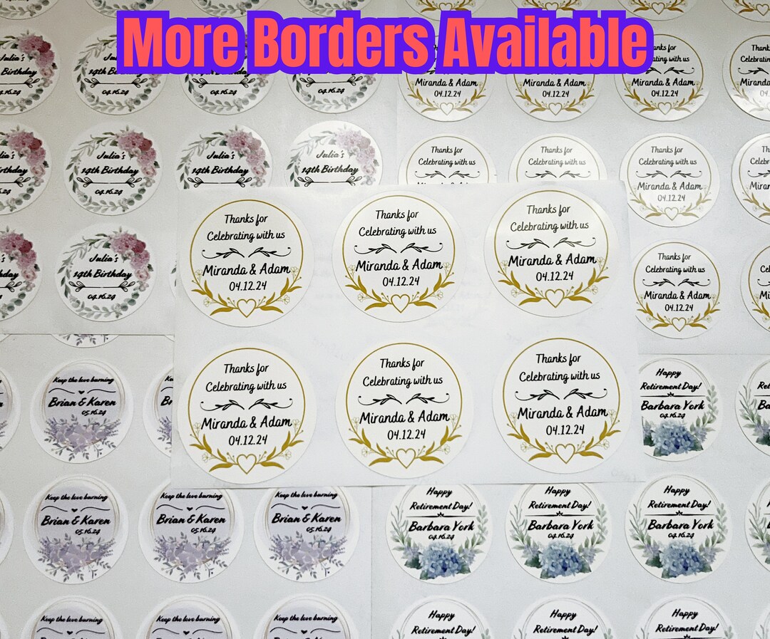 Personalized Memorial Stickers Custom Wedding Favors Stickers for ...