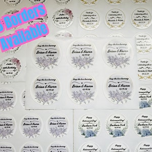 Stickers Quinceañera personnalisés Stickers retraite pour anniversaire Stickers mariage Stickers logo d'entreprise personnalisés Étiquettes bougies