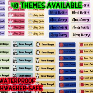 Custom Skinny Stickers School Supply Labels Waterproof Daycare Stickers Personalized Kids Name Labels Preschool Stickers Camp Name Labels