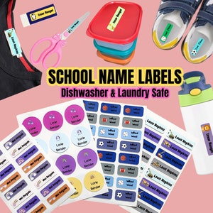 Custom Labels for School Supplies Stickers Personalized Name Labels Waterproof Stickers for Kids Daycare Stickers Preschool Camp Labels Girl