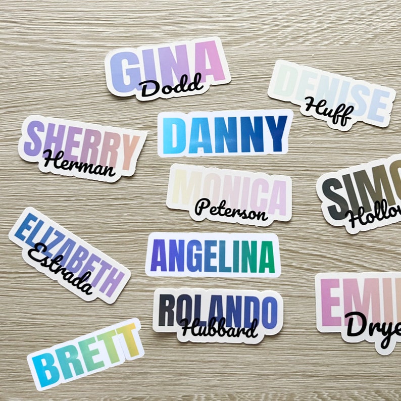Name Sticker Model Personalized Name Stickers | Custom Water Bottle Name Stickers ...