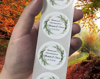 150 Custom Labels - Personalized Sticker Labels Roll for Party, Wedding, Engagement, Special Memory, Birthday, Retirement, Packaging Logo