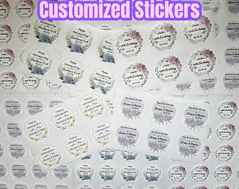 Personalized Stickers for Memorial Custom Stickers Quinceañera Stickers for Retirement, Candle Labels for Business Logo Stickers Birthday