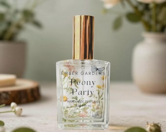 Peony Party Perfume | Floral Handmade Perfume | pink rose, freesia, orchid, sensual amber, vanilla Gift for Her Perfume Spray or Perfume Oil