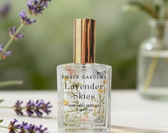 Lavender Skies Handmade Perfume | Lavender Perfume Floral Botanical Parfum Evening Gift for Her Gift for Mom | Perfume Spray or Perfume Oil