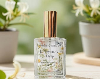 Honeysuckle Drip | Handmade Perfume | Honeysuckle Perfume | Floral Botanical Parfum | Nostalgic Perfume Spray or Perfume Oil