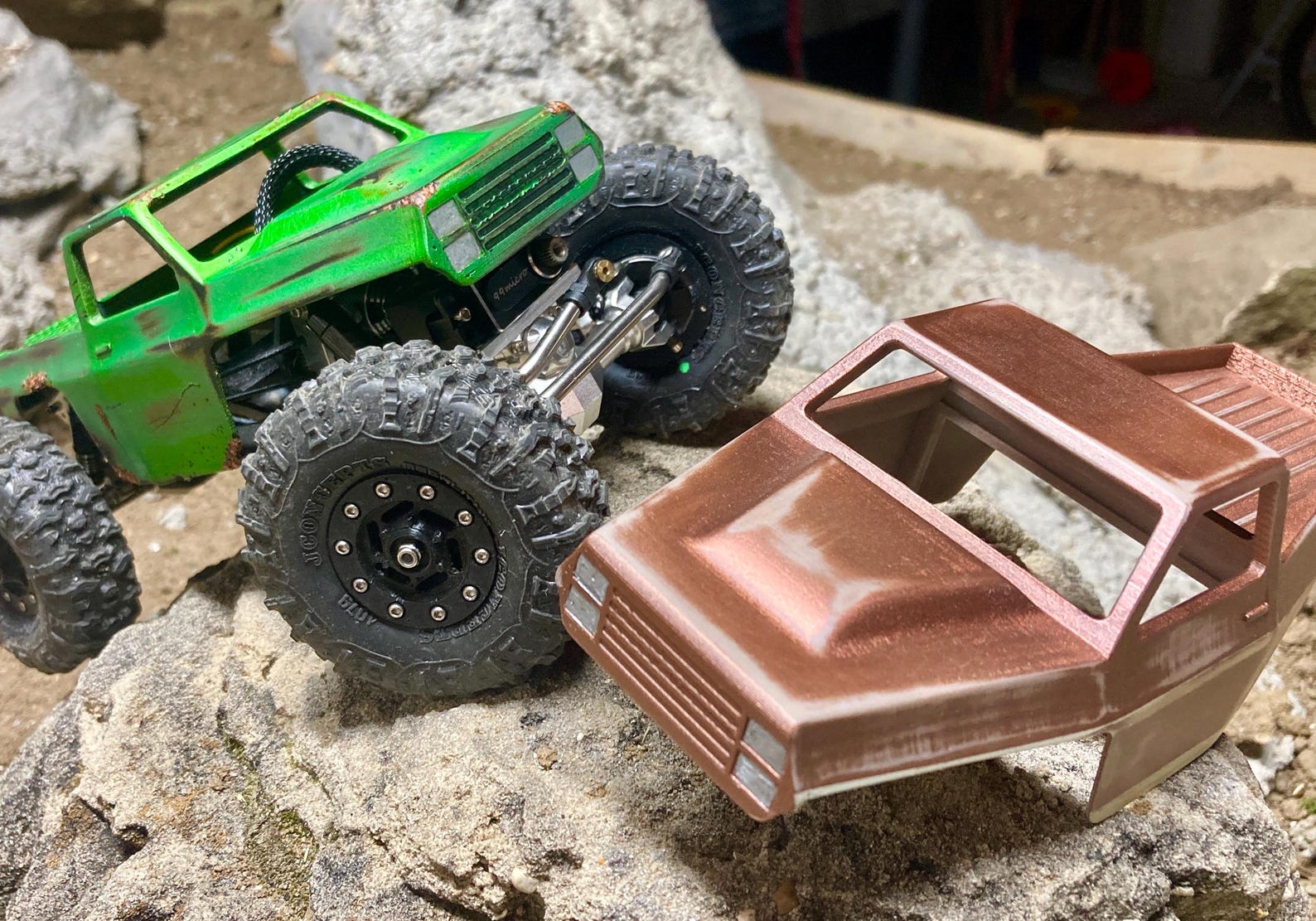 COMPsquare SCX24 body for competition crawling, performance rigs, hardbody, CUSTOM