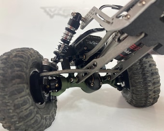 BEHIND-AXLE Steering (B.A.S.) upgrade for Meus Iso V2, SCX24 crawlers, STEALTH