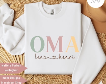 Oma Pullover, Geschenke für Oma personalisierter Pullover, Geschenke für die Großeltern, Beste Oma, Schwangerschaftsverkündung, Geschenk Oma