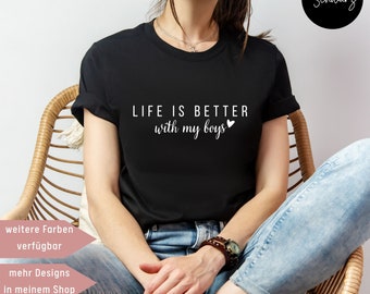 Jungs Mama T-Shirt, Muttertagsgeschenk, Mama Shirt, coole Mama, Geschenk Babyparty, Schwangerschaftsverkündung, Geburtstag Geschenk Geburt