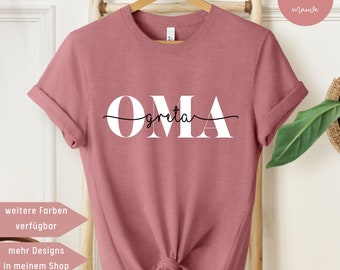 Oma T-Shirt personalisiert, Geschenk Oma, Muttertagsgeschenk Oma, Schwangerschaftsverkündung, Oma Shirt Enkel, werdende Oma Shirt, beste Oma