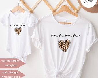 Partnerlook Mutter Tochter, Geschenke zur Geburt, Mama Tochter Outfit Mini Me, Geschenk Muttertag Babyparty Geschenke, Mutter Tochter Outfit