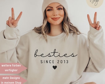 Besties Pullover personalisiert Geschenk für Freundin Pullover für Schwester Geschenk Frauen Bestie Pulli Geburtstagsgeschenk beste Freundin