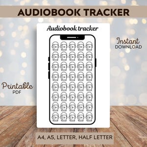 Hörbuch Tracker Printable: Lesetagebuch (Digitaler Download)