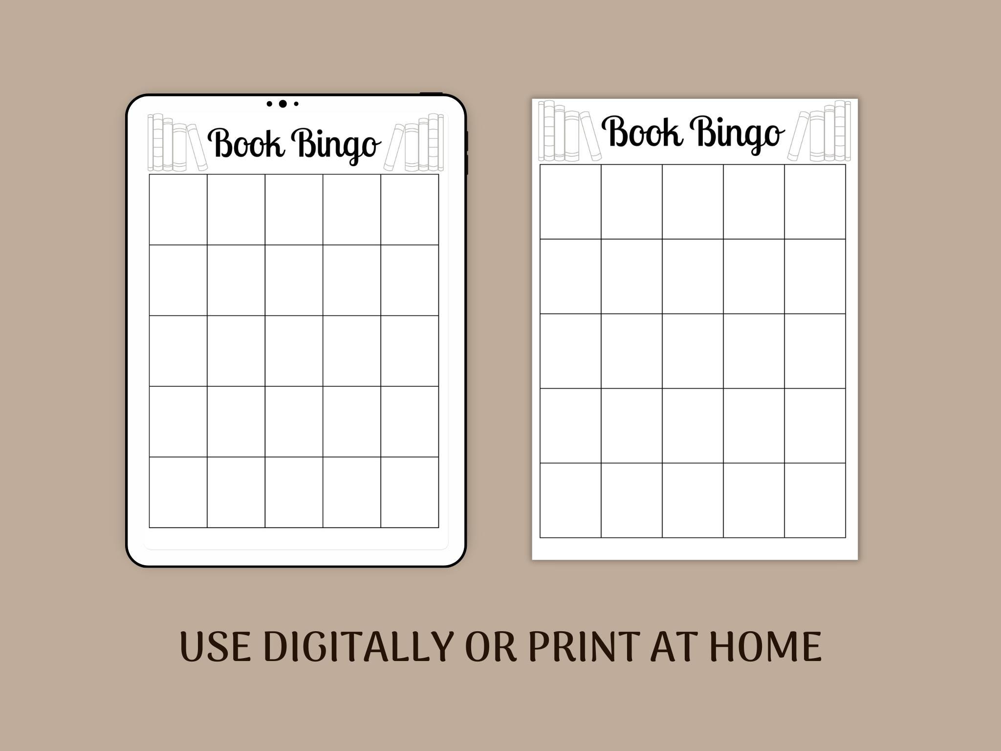Printable Book Bingo: Reading Challenge Tracker (A4/A5 PDF Download) - Etsy