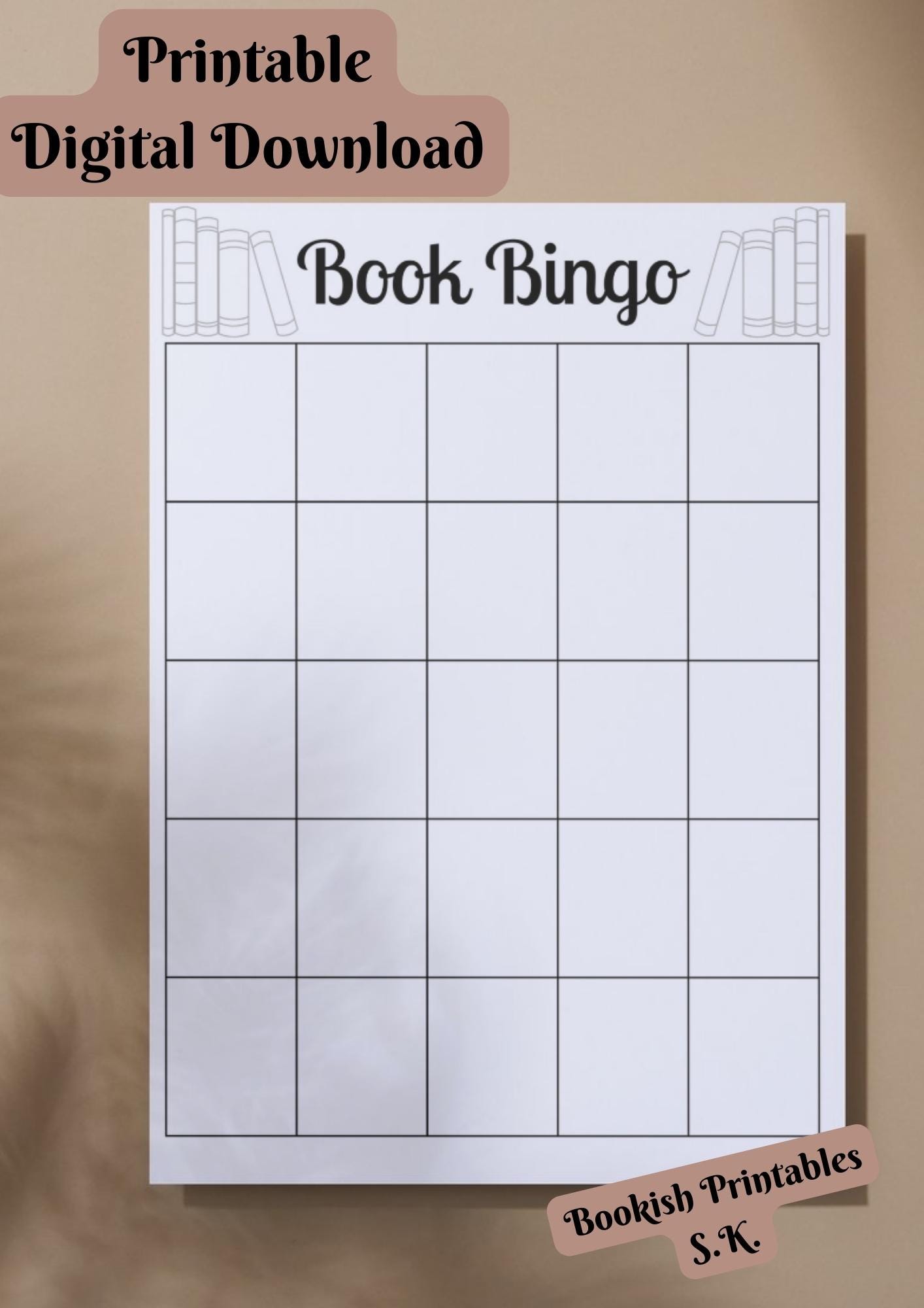 Book Bingo - Printable Book Bingo - Printable Tracker - Reading ...