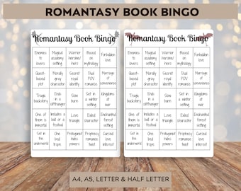 Romantasy Book Bingo Printable: Reading Challenge (PDF Download)