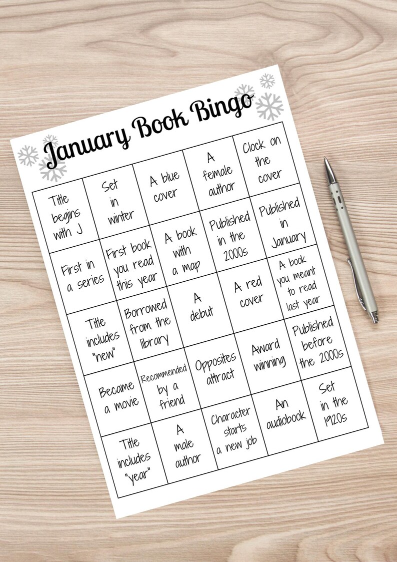 Monthly Book Bingo Reading Challenge (A4/A5 PDF) - Etsy