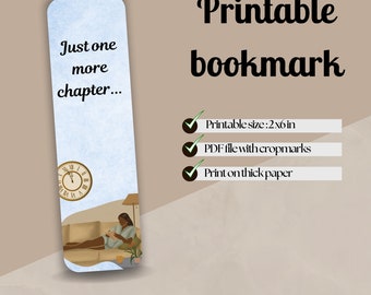 Printable bookmark , Reading quote, Waterpaint bookmark, digital boomark, Gift