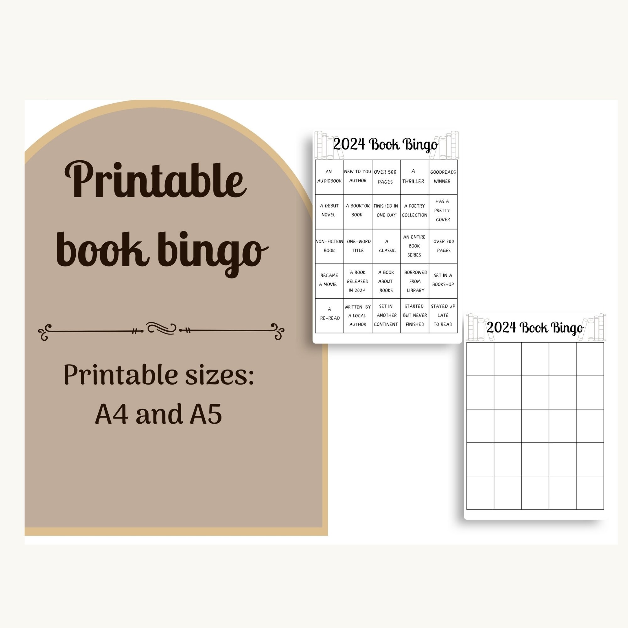 Book Bingo Printable Book Bingo Printable Tracker Reading Challenge ...